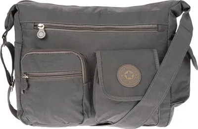 Produktbild von Damenhandtasche Schultertasche Tasche Umhängetasche Canvas Shopper Crossover Bag grau