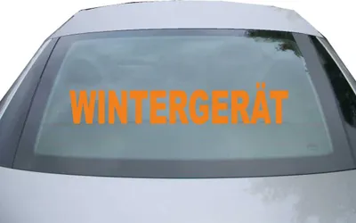 Produktbild von Indigos UG - Aufkleber Heckscheibe & Motorklappe DE2284 - orange - 600x114 mm - Wintergerät - Auto Scheiben Fenster Heckklappe Tuning Racing JDM - Die cut