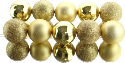 Produktbild von Bruchfeste Weihnachtskugeln Light Gold Ø 6 cm aus Kunststoff - 10er Set