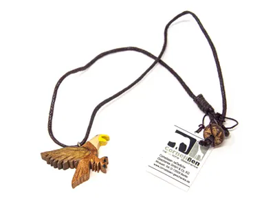 Produktbild von Kette Adler, Holzanhänger Ketten Modeschmuck Holzkette Vogel Vögel