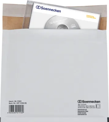 Produktbild von Soennecken CD/DVD Versandtasche 2382 hk Karton weiß