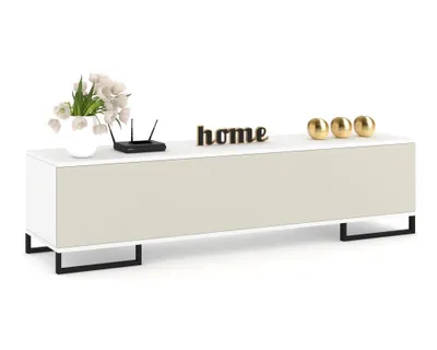Produktbild von TV-Lowboard Fernsehschrank SIMPLY STEHEND Weiß Matt/Cashmere 120cm