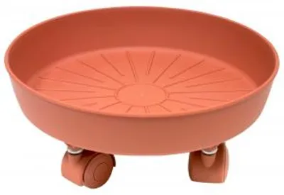 Produktbild von Terracotta-Blumentopf mit Rollen, 48 cm