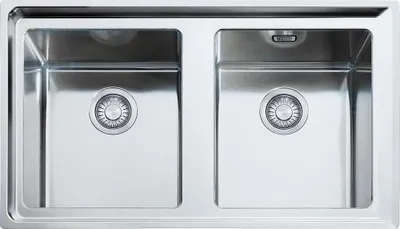 Produktbild von Franke NPX 620, Aufsatzwanne, Rechteckig, Edelstahl, Edelstahl, 2 Becken, Rechteckig
