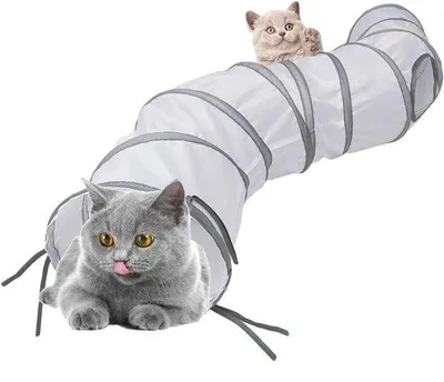 Produktbild von Faltbares Katzentunnel und Würfel Spielzeug für Katzen und Kaninchen