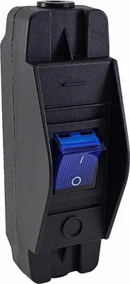 Produktbild von Schnurschalter Gehäuse mit auswechselbarem Wippschalter 16A 250V Blau beleuchtet