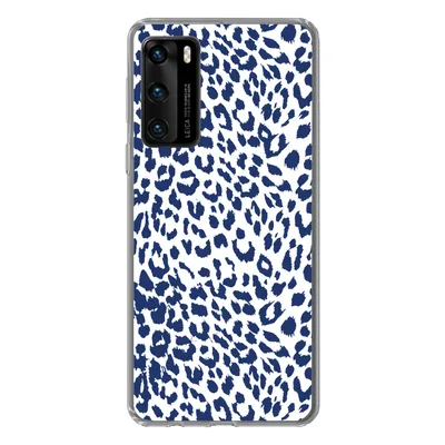 Produktbild von MuchoWow® Handyhülle Schutzhülle Hülle für Huawei P40 Panther Druck - Blau - Abstrakt Silikon Softcase Handy Hülle - Handytasche