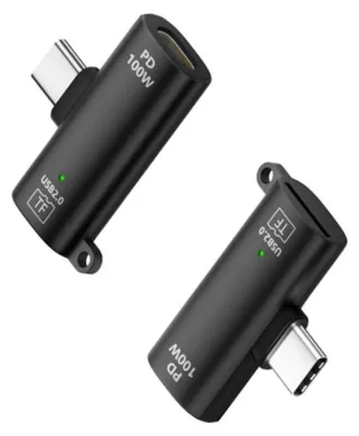 Produktbild von INF Type-C/TF Kartenleser USB 2.0 PVC+Aluminium 3.26 x 1.6cm für Handy PC Schwarz