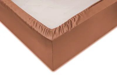 Productafbeelding van Satinafwerking, spreihoes voor boxspring, 90x210-220+35 cm. Kleur: Canyon Rose