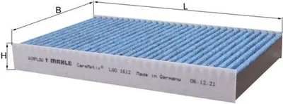 Produktbild von MAHLE Innenraumfilter LAO 1612 Pollenfilter für TESLA Model S (5YJS) Aktivkohle