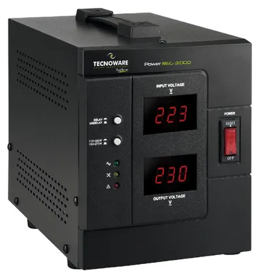 Imagen del producto de Estabilizador de tensión de 3000 VA -  - Metal - Compacto - Para aparatos electrónicos
