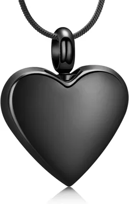 Imagen del producto de Joyería conmemorativa en forma de corazón, de acero inoxidable, para contener cenizas, collar, colgante conmemorativo