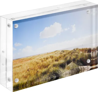Produktbild von Magnetrahmen 9x13cm aus Acrylglas, 30mm stark / magnetischer Bilderrahmen / Magnet / Rahmen / Fotorahmen / Acryl / Familienfoto / Hochzeit / Zeigis®