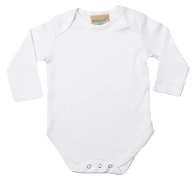 Image de Larkwood - Body pour bébé, manches longues LT4693 (80) (blanc)
