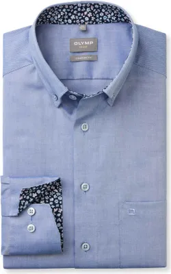 Image de Chemise d'affaires Olymp Luxor Comfort Fit bleu fumé
