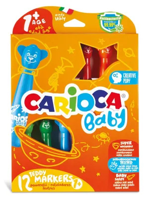 Productafbeelding van Carioca Teddy Marker 1+, Extra dik, Meerdere kleuren, Kogelpunt, Rond, Italië, 1 jaar/jaar