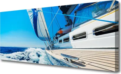 Produktbild von Tulup Leinwand-Bilder 125x50 Wandbild Canvas Kunstdruck Boot Landschaft