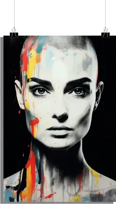 Produktbild von Sinead O'Connor Poster - Musik Poster - Abstrakt Poster - 61x91cm - Perfekt zum Einrahmen