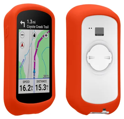 Produktbild von kwmobile Hülle kompatibel mit Garmin Edge Explore 2 - Silikon GPS Fahrrad Case Schutzhülle - in Orange