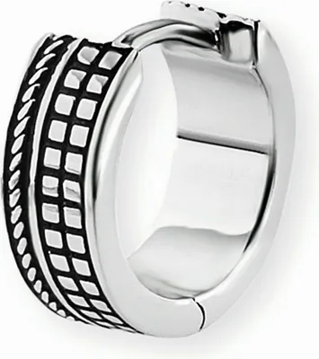 Produktbild von cai Single-Ohrring 925/- Sterling Silber 1,25cm Silbergrau ohne Stein 132210510