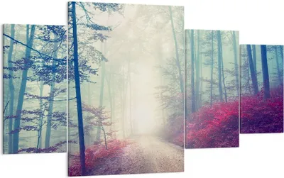 Produktbild von Bild auf Leinwand - Leinwandbild - Wald Baum Natur - 160x90cm - Wand Bild - Wanddeko - Wandbilder - Leinwanddruck - Bilder - Kunstdruck - Wanddekoration - Leinwand bilder - Wandkunst - DL160x90-3667