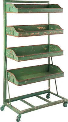 Immagine prodotto di Scaffale per piante Clayre & Eef 71x40x133 cm Ferro verde