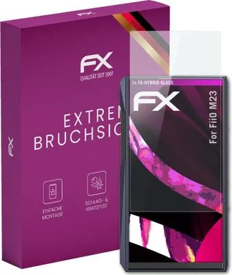 Produktbild von atFoliX FX-Hybrid-Glass Displayfolie kompatibel mit FiiO M23 Glasfolie