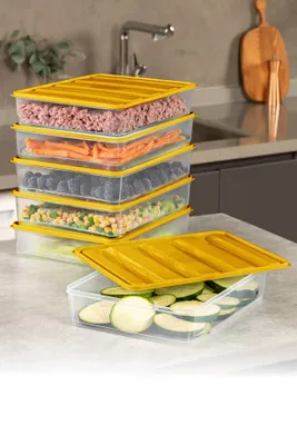Produktbild von Hermia Concept, YYBLLA3,54LU - Orange, Aufbewahrungsbox-Set (4-teilig), 100 % KUNSTSTOFF, Orange, 23 x 5 x 6,5 cm