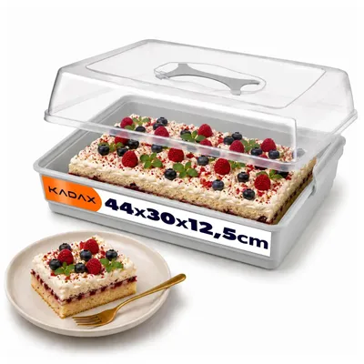 Immagine prodotto di KADAX cake butler "Ovada", contenitore per torte con coperchio, 43 cm, grigio