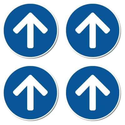 Productafbeelding van Pijl stickers set van 4 - Ø 10 cm - Voor binnen en buiten