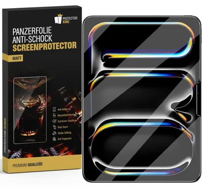 Produktbild von 1x Panzerfolie für iPad Air 11 2026 Anti-Shock, Anti-Reflex, matt entspiegelt Displayschutz Schutzfolie Screen-Protector, Anti-Kratz, Anti-Schmutz