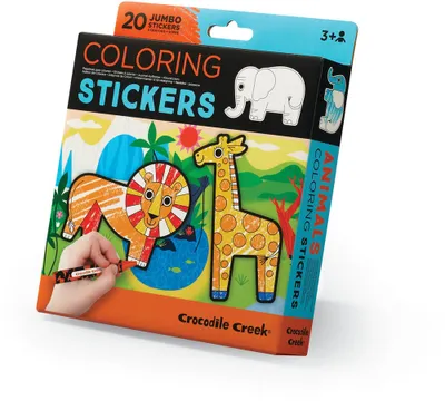 Obrázek produktu pro Crocodile Creek – samolepky se zvířátky pro zábavné malování – výtvarná sada, 20 kusů