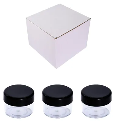 Productafbeelding van Set van 125 transparante kunststof potjes, inhoud 20 ml
