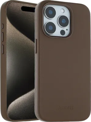 Produktbild von Accezz MagSafe Leather Backcover iPhone 15 Pro - Kaffeebraun