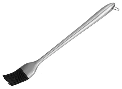 Productafbeelding van Roestvrijstalen handvat, siliconen kop, borstel voor grillolie, grillgereedschap (30 cm)