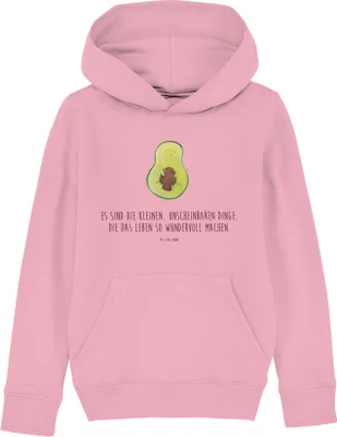 Produktbild von Mr. & Mrs. Panda Kinderpullover Avocado Kern 5-6 Jahre (110/116) - Baumwolle Pink - Geschenk, Sweatpullover, Spruch Leben, Kapuzenpulli, Pullover, Baby, Sweater, Liebe
