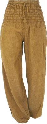 Produktbild von Muckhose, Aladinhose mit Breitem Bund - Mustard, Damen, Braun, Baumwolle, Größe: S