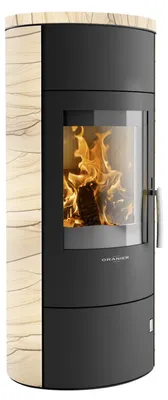 Produktbild von Oranier | Kaminofen | Polar W+ 2.0 | 6,5 kW | Stahl Schwarz, Sandstein