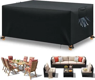 Obrázok produktu pre Nepremokavá plachta na záhradný nábytok, čierna, 200 x 100 x 75 cm, odolná voči UV žiareniu