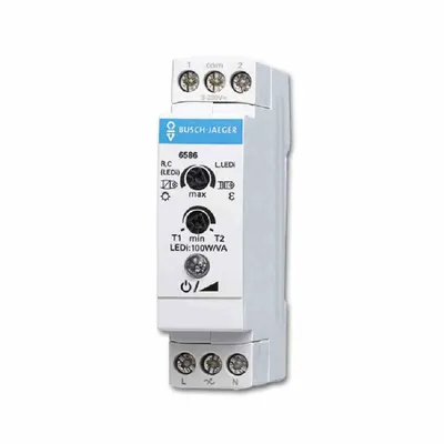 Immagine prodotto di Busch-Jaeger 6586, Tipo: Dimmer. Design: Montabile, Colore del prodotto: Bianco, Grado di protezione internazionale (codice IP): IP20. AC E