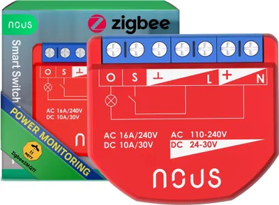 Immagine prodotto di Interruttore intelligente Nous B2Z ZigBee, 1 canale, controllo tramite app, Alexa/Google Assistant, timer, Zigbee 3.0