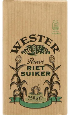 Produktbild von Wester Ruwe Rietsuiker 750 g – Natürlicher, unraffinierter Rohrzucker, 100% rein