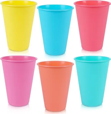 Immagine prodotto di 6 tazze da viaggio riutilizzabili in plastica per bevande da 400 ml