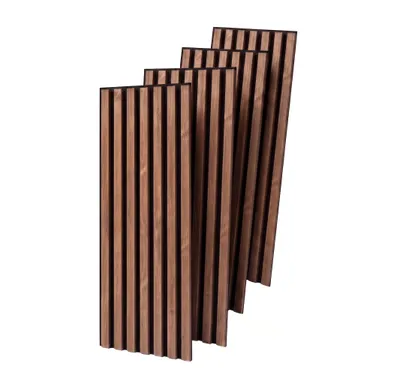 Produktbild von MEBANO. 4er-Set Akustikpaneele Holz 30x132 cm Eiche Stirling 3D Wandpaneele aus Holzfunier und Filz Wandverkleidung Innen Paneele Wand