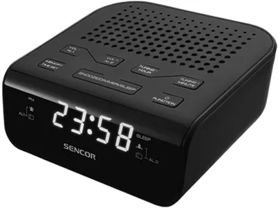 Obrázok produktu pre SENCOR SRC 136 B - Rádiobudík, LED displej, PLL FM rádio, 20 predvolieb, dva budíky, budenie rádiom / zvukovým signálom