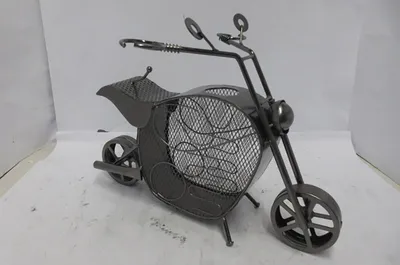 Produktbild von Gilde Flaschenhalter, Motorrad, Motorrad, Metall, anthrazitfarben, VE 2 Höhe: 27.00 cm Breite: 37.00 cm Tiefe: 23.00cm 65221