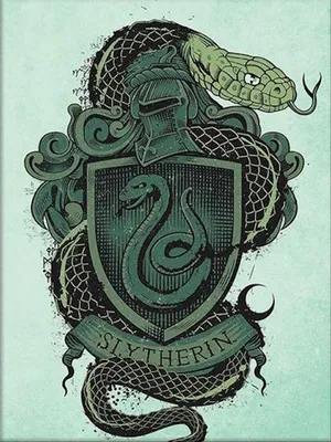 Image de Harry Potter - Slytherin Crest - Art Print - 30x40cm - Affiche Poster