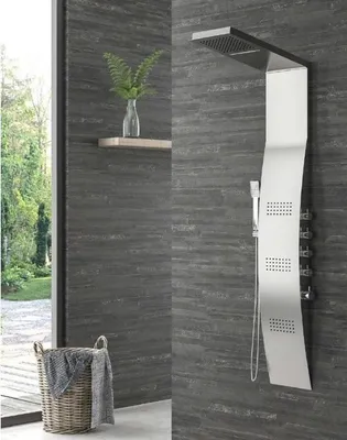 Image de Colonne de douche hydromassante LEONORA en acier 150 cm