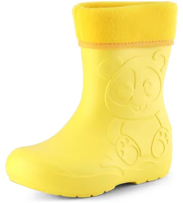 Produktbild von Ladeheid Eva Kinder Jungen Mädchen Gummistiefel Regenschuhe gefüttert LA-CA-11 (Gelb, 32/33 EU)