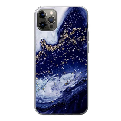 Produktbild von MuchoWow® Handyhülle Schutzhülle Hülle für iPhone 13 Pro Max Marmor - Gold - Natursteine Silikon Softcase Handy Hülle - Mobiltelefon